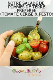 Notre Salade De Pommes De Terre Preferee Tomate Cerise Pesto En 2020 Tomates Cerises Salade Pomme De Terre Salade Pomme