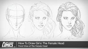 These are the first tools you need to draw a realistic face. How To Draw Girls The Female Face Front View Of The Female Head Youtube