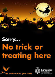 Use this sign to let trick or treaters know that you don't want them to ring your bell. Police Issue Trick Or Treat Warning Ahead Of Halloween Blog Preston