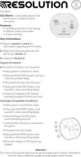 Carbon monoxide is a tasteless, odorless, and invisible gas that is caused by incomplete combustion of fossil fuels. Re215 Carbon Monoxide Detector User Manual Resolution Products