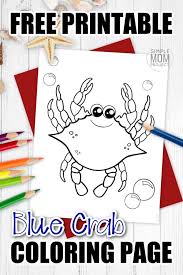 You can use our amazing online tool to color and edit the following ocean themed coloring pages. Free Printable Blue Crab Coloring Page Simple Mom Project