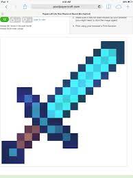 Enchanted Diamond Sword Minecraft Sword Minecraft Crafts Minecraft Printables
