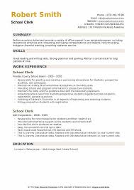 As such, tell me about your time management skills, and what you would do should you be unable to complete everything that was asked of you by the end of the workday. School Clerk Resume Samples Qwikresume