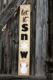 Wood signs offer a classic or rustic look for your business, organization, or home. Primitive Handmade Wooden Sign Let It Snow With Snowman Write In The Sales Record We Take Great Christmas Signs Wood Christmas Wooden Signs Christmas Wood