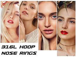 Amazon.com: CASSIECA 5Pcs 16G Surgical Steel Nose Rings Hoop for Women CZ  Clicker Hinged Septum Ring Lip Helix Cartilage Double Hoop Earring Daith  Rook Conch Body Piercing Jewelry for Women 8mm, Gold
