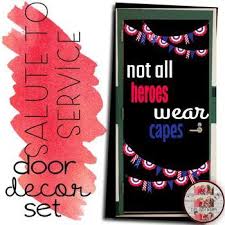 Memorial day, citizenship, history, more. May Memorial Day Veteran S 4th Of July 9 11 Everyday Heroes Door Decoration Set