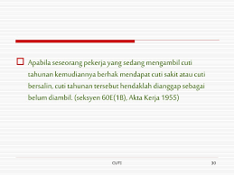 Apabila sakit, anda berhak mendapatkan cuti. Ppt Cuti Powerpoint Presentation Free Download Id 3562114