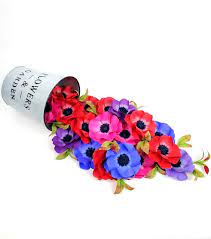 Paper Anemones In 5 Easy Steps Free Templates Tablescape Paperflowers Papercrafts Templates Anemo Handmade Flowers Paper Paper Flowers Paper Peonies