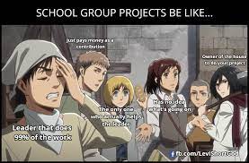 A board full of aot memes; Group Projects Be Like Attack On Titan Funny Attack On Titan Meme Attack On Titan Anime