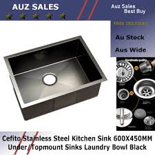 Nisbets is the leading supplier of commercial kitchen equipment and catering supplies in australia. Cefito Stainless Steel Kitchen Sink 600x450mm Under Topmount Sinks Laundry Bowl Black Auz Sales Online