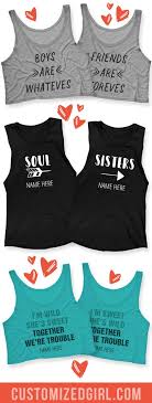 Celebrate Your Bff Your Bestie And Partner In Crime With Custom Best Friend Shirts Bff Shirts Best Friend T Shirts Friend Outfits