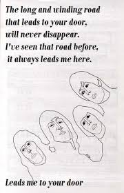 The Long And Winding Road That Leads To Your Door Lyrics The Beatles Arte Lirico Beatles Ilustraciones