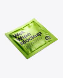 Metallic Wet Wipe Pack Mockup Half Side View High Angle Shot In Sachet Mockups On Yellow Images Object Mockups In 2020 Mockup Free Psd Mockup Psd Mockup