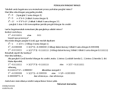 Dalam memproseskan 23 maka akan menampilkan hasil 8.0 ,dengan penjumlahan yaitu nilai n diulang sebanyak 3 kali yaitu n*n*n = 2*2*2 = 8.0. Pdf Perkalian Pangkat Minus Endang Koswara Academia Edu