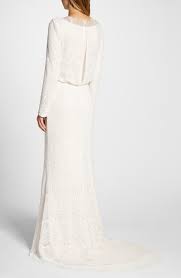 Tadashi Shoji Drape Neck Long Sleeve Lace Wedding Dress Nordstrom Long Sleeve Wedding Dress Lace Evening Dresses Plus Size Long Sleeve Lace