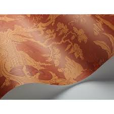Sample Chinese Toile Red Cole Sons Chinoiserie Wallpaper Chairish 10m chinese red wallpaper dragon classical zen tea house hotel restaurant decor. sample chinese toile red cole sons chinoiserie wallpaper