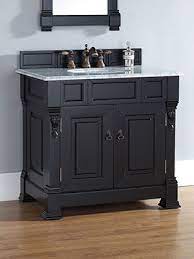 Black bathroom vanities with white marble countertop is perfect for every bathroom is no exception, black vanities can make this important room into a charming preserve. 36 Genoa Single Bath Vanity Antique Blackh Bathgems Com