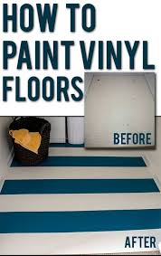 Vinyl is a popular type of flooring that is commonly used in kitchens and bathrooms. How To Paint Vinyl Or Linoleum Sheet Flooring Painted Vinyl Floors Painted Vinyl Vinyl Flooring