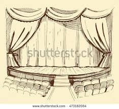 Image Result For Theater Stage Simple Drawing Theatre Drawing Easy Drawings Drawings