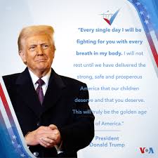 Republican Donald Trump was inaugurated...