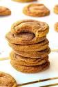 Soft, Thick, Chewy Pumpkin Snickerdoodle Cookies (NOT CAKEY!)