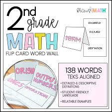 Create printable picture and word flashcards for kids on your language in pdf formats. 2nd Grade Math Flip Card Word Wall Teks Aligned Kraus Math