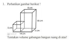 6 minutes ago 2 0 report. Tentukan Volume Gabungan Bangun Ruang Di Atas Brainly Co Id