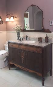 Using An Old Dresser As A Bathroom Vanity Notice The Mirror Is Detached From The Dresser And Placed Victorian Bathroom Traditional Bathroom Vintage Bathrooms