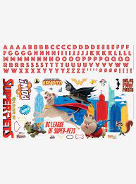 DC Comics DC League Of Super-Pets Peel & Stick Giant Wall Decals | Hot Topic