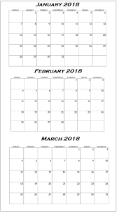January To March 2018 Quarterly Calendar Free Calendars To Print Quarterly Calendar Free Calendar