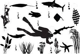 Black And White Saltwater Fish Clipart 5537347 Sea Seamless With Fishes Silhouette Stock Vector Coral Vector Jpg 1300 871 Fish Silhouette Silhouette Vector Silhouette Images