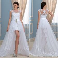 Hayley paige bridal lace tulle ball gown. Wedding Dress Front Short Back Long Off 75 Buy