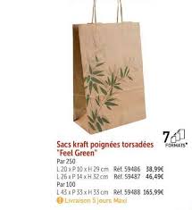 En iyi marka saç boyası ürünleri buradan satın alabilirsiniz. Offre Sacs Kraft Poignees Torsadees Feel Green Chez Retif