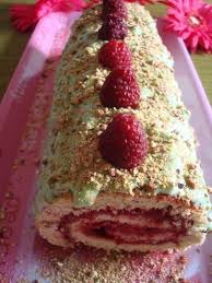 Roule Framboise Pistache Recette Alimentation Recette Entremet Biscuit Facile Et Rapide