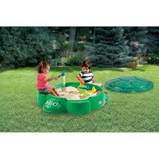 Add A Friendly Face To Your Garden With The Classic Little Tikes Turtle Sandbox With Friendly Turtle Sha Little Tikes Turtle Sandbox Backyard Toys Kids Sandbox
