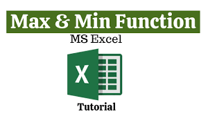 Max And Min Function Formula Ms Excel Tutorial Excel Tutorials Microsoft Excel Tutorial Excel