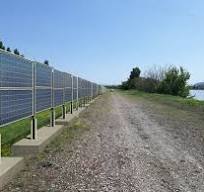 Vertical Bi-Facial Solar Panels, Solar Fencing (not portray ...