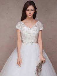 They suit many girls, but, unfortunately, not everyone. Lace Bridal Dress Princess Ball Gown Wedding Dress V Neck Short Sleeve Applique Beaded Ba Short Sleeve Wedding Dress Ball Gown Wedding Dress Ivory Wedding Gown