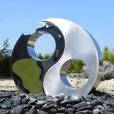 Gartenbrunnen sind in jedem garten eine augenweide. Clgarden Edelstahl Element Yin Yang Zum Bau Fur Gartenbrunnen Springbrunnen Zierbrunnen Skulptur Wasserspiel Brunnen Gartenbrunnen Springbrunnen Brunnen Garten