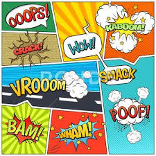 Comics Book Page Bubbles Composition Print Stock Illustration Ad Page Bubbles Comics Book Comic Book Pages Classic Comic Books Comic Book Style