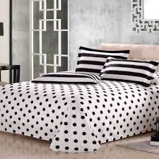 Black And White Polka Dot Sheets Full Black And White Polka Dot And Stripe Print Modern Chic Traditional Reversible 100 Organic Cotton Full Queen Size Bedding Sets Bedding Sets Bed Linens Luxury White Bed Set