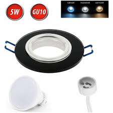 Faro a led rotondo da incasso pannello a led con driver e molle 6w/12w/18w/24w30w luce calda 3200k luce fredda 6000k. Led Line Faretti Da Incasso Gu10 Vetro Telaio Di Montaggio Ultra Sottile 10mm Apparhio O75mm Foro Incl Gu10 5w Led Bianco Caldo Lampade Rotonda Nera Eprice
