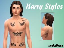 Here presented 63+ harry styles tattoos drawing images for free to download, print or share. Harry Styles Chest Tattoos The Sims 4 Catalog