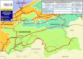 China and taiwan southeast asia korea japan: Eisenbahnen Von Tadschikistan Karte Standort Foto