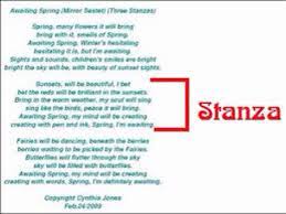 A group of lines in a poem that are separated in a poem are referred to as stanzas. Stanzas Definition