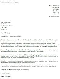 Provincial health unit clerk sample resume services authority. Health Records Clerk Cover Letter Example Icover Org Uk