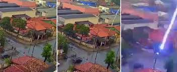 Raio que atingiu casa em Sorocaba queimou motor de portão e eletrodomésticos, diz dono de câmera que flagrou fenômeno