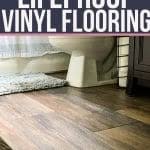 First, it was a simple floating snap and lock design so we could install it over our concrete floors without any messy glues or fancy tools or hardware. Lifeproof Vinyl Floor Installation Perfect For Kitchens Bathrooms