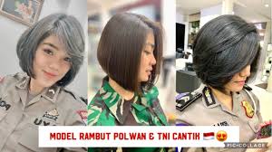 Rambut anti blow maupun catok setiap hari cuma di. Tni Cantik Polwan Cantik Model Rambut Pendek Ala Polwan Girl Hairstyle Hairstyles Youtube