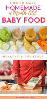 Homemade Baby Foods For 4 Month Old Baby Easy Baby Food Recipes Baby Food Recipes Homemade Baby Foods